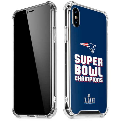 NFL Patriots Super Bowl LIII Champions iPhone XS Max Clear Case